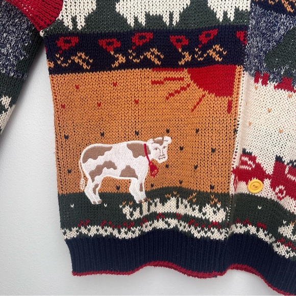 Vintage Sweater with Cat and Cow Size Small Petite - Picture 5 of 10